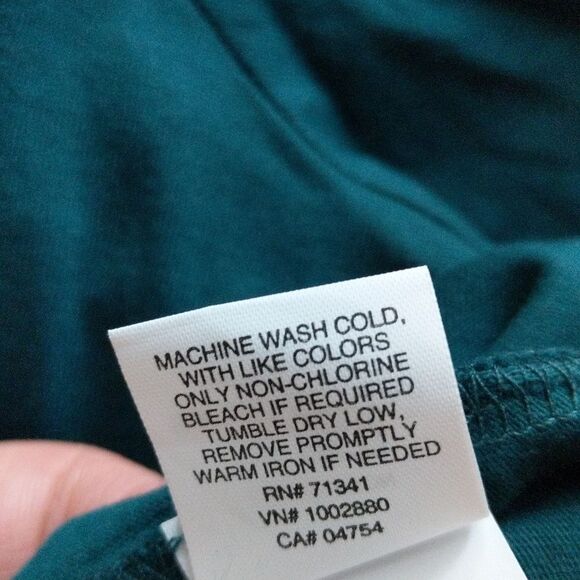 NWT L.L. women's Bean green spruce long sleeve PJ top t-shirt size hike size XS - Picture 7 of 9